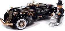 AMERICAN MUSCLE, AUBURN 831 Speedster 1935 Noir et Or MONOPOLY avec figurine,...