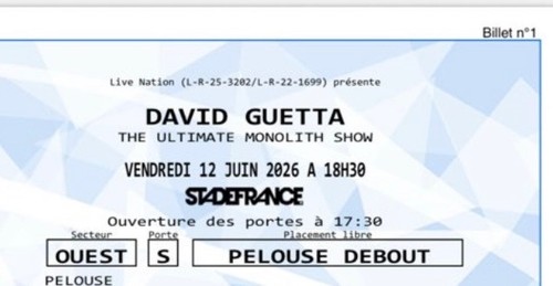 Place concert david guetta - place,