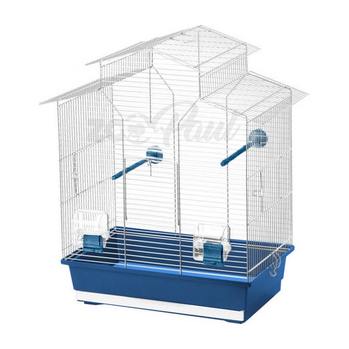 Cage pour oiseaux 60cm bleu - cage,