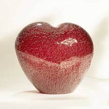 DRIMMER Lampe D'Affection De Table En Forme De Coeur 28x32cm Rouge Verre