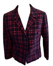 Artaban Haute Couture Vintage 1950 France Petite Veste A Carreaux Taille36/38