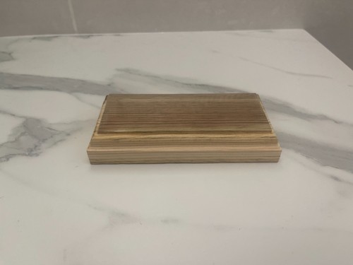 Socle bois brut pour - en,