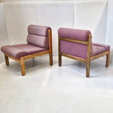 PAIRE DE FAUTEUILS CHAUFFEUSES VINTAGE 1960 SOCOL SOUVIGNET 60S LAINE & HETRE