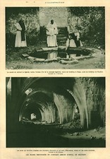 Antique document the ruins of Orval Abbey Belgium 1927 from magazine