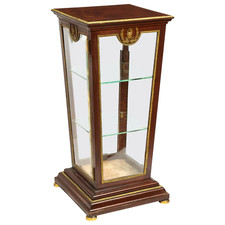 French Empire Ormolu-Mounted Vitrine Cabinet Pedestal, Circa 1840