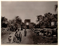 Egypt, Karnak, Alley of the Sphinxes and the Pylon of&#039;Eugertes, Vintage Photoglob
