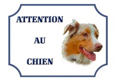 Plaque Alu 15x20cm "Attention