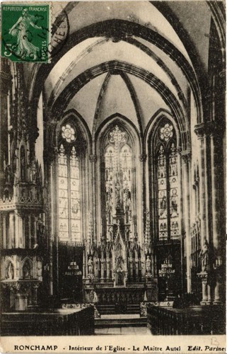 Cpa ronchamp intérieur - ak,