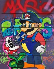 Tableau street art sur bois