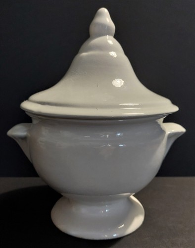 Soupière blanche faïence - soupière,