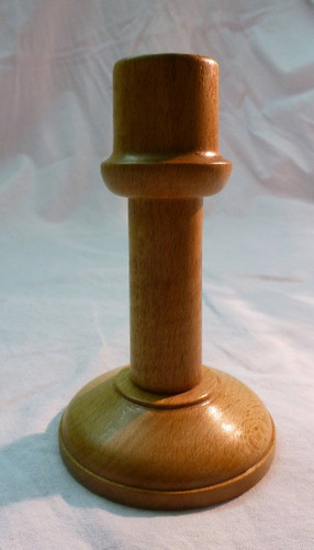 Bougeoir bois ciré - bougeoir, en