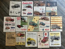 Willys Overland Jeep Station Wagon Vintage Ad 14pc Collection Lot 1940's 1950's