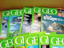Lot de 10 magazines GEO des