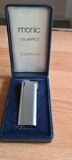 ANCIEN BRIQUET MONIC QUARZ ELECTRONIC  300 A GAZ RECHARGEABLE 1970, ETAT NEUF