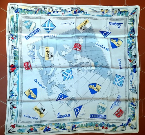 Ancien foulard soie scooter - foulard,