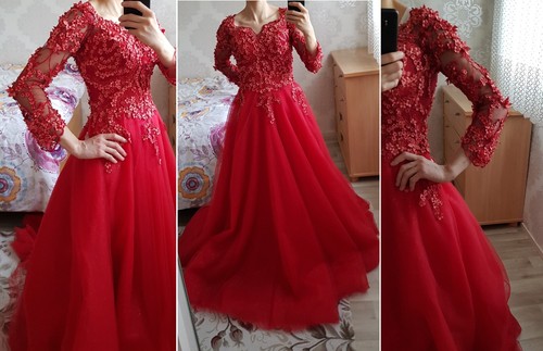 Robe princesse mariage rouge