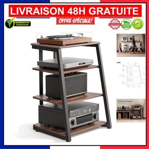 étagère hifi acier et - acier,
