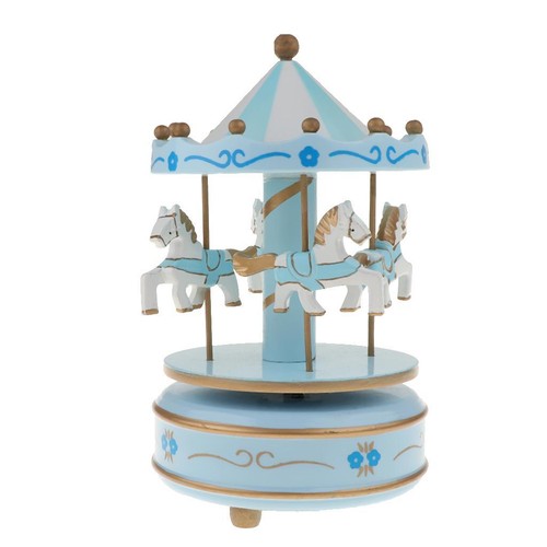 Carrousel bois à musique - bois,
