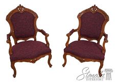 F61740EC: Pair French Louis XV Style Throne Armchairs