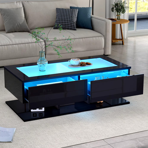 Coffee table high gloss sofa - high,