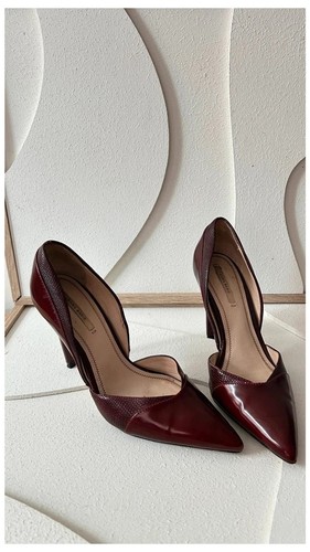 Escarpins bordeaux zara basic - escarpins,