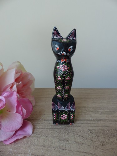 Figurine chat chaton noir - figurine, de