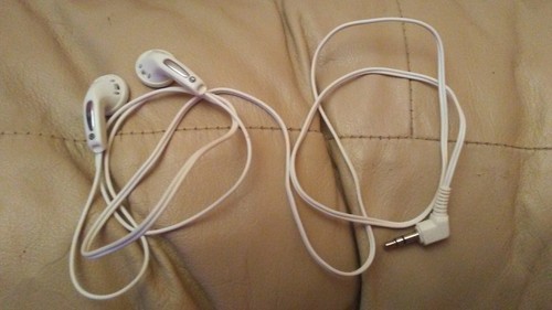 White ear buds - ear, buds-