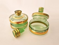 Lot pots verre et dorure à