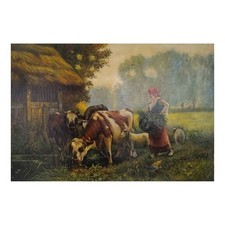 Toile Huile 90x60 Scène de