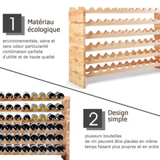 Étagère À Vin Casier À 72 Bouteilles En Bois De Pin Robuste et Modulable - FR -