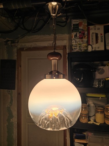 Lustre globe murano mazzega - lustre,