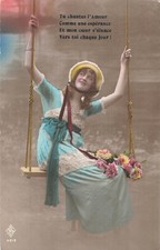 CP WOMEN ELEGANT HAT RIBBON SWING PINK FLOWERS - 64284