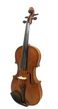Vintage Full Size German Stradivarius Model Violin With New Bow