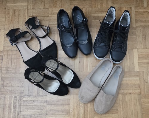 Lot chaussures usées - lot,