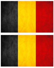  2 X DRAPEAU BELGE BELGIQUE