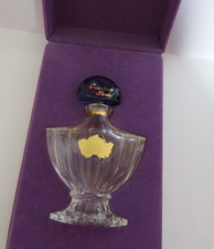 VINTAGE  GUERLAIN PARIS SHALIMAR EMPTY PEFUME BOTTLE IN FLOCK BOX