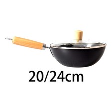 Petit wok en fer pour cuisinières à gaz à induction électriques, sautés et