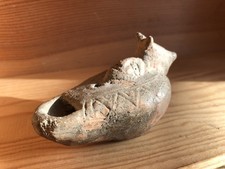 Lampe à huile en terre cuite