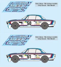 Décal BMW 3.0 CSL Le Mans 1973 50 51 1:32 1:43 1:24 1:18 slot decals