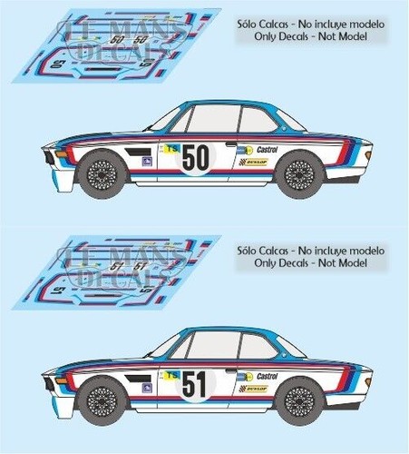 Décal bmw csl le - bmw, mans