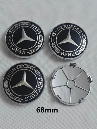 Cache moyeu logo noir - 4x,