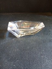 Cendrier Vide Poche En Cristal Daum France L 18cm P 10cm H 6cm