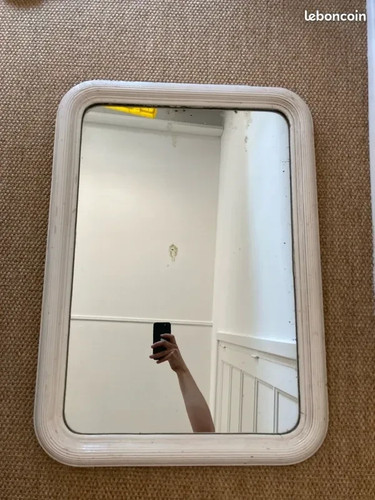 Miroir ancien lourd vintage