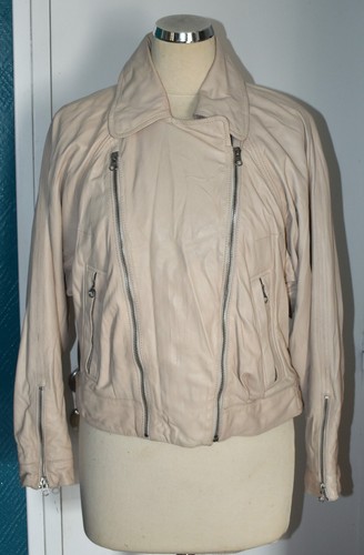 Blouson cuir beige - en, french