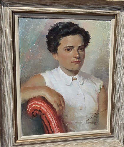 Tableau signé portrait - signé, .