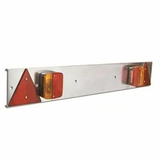 RAMPE ECLAIRAGE REMORQUE COMPLETE PLAQUE GALVANISEE 1 METRE CABLE 4 M