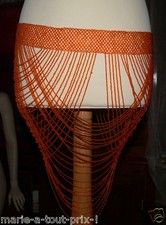 Ceinture surceinture danse orientale INDE en perles orange COMMERCE EQUITABLE