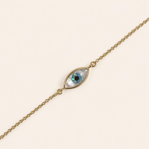 Bracelet mauvais œil chaîne - bracelet,