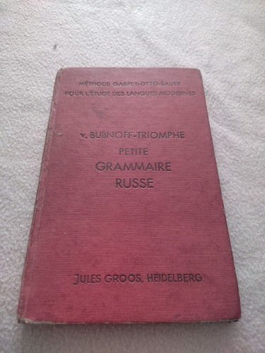 Petite grammaire russe bubnoff - russe,