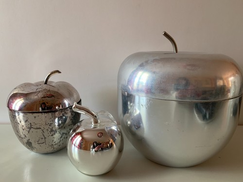 Lot pommes vintage alu - 3, verre